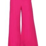 Indian Ethnic Rayon Designer Plain Casual Wear Plazo Pant for Women's (Black, Free Size)