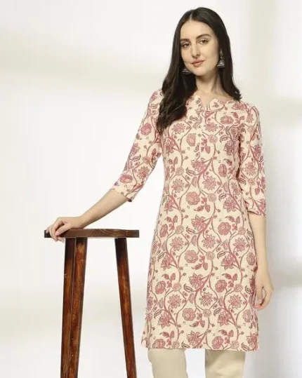 Women Floral Print Straight Kurta