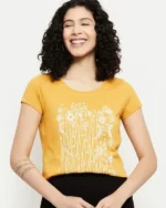 Women Floral Regular Fit Round-Neck T-Shirt